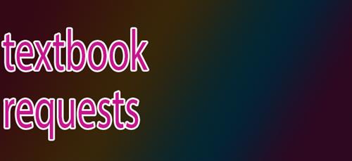  textbook requests 2023 2024